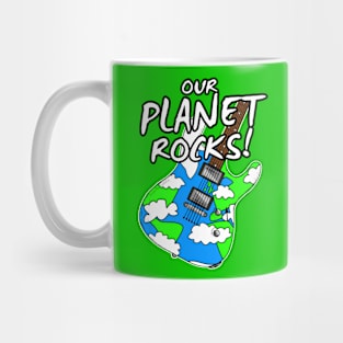 Earth Day Guitar Our Planet Rocks Guitarist Musician Mug